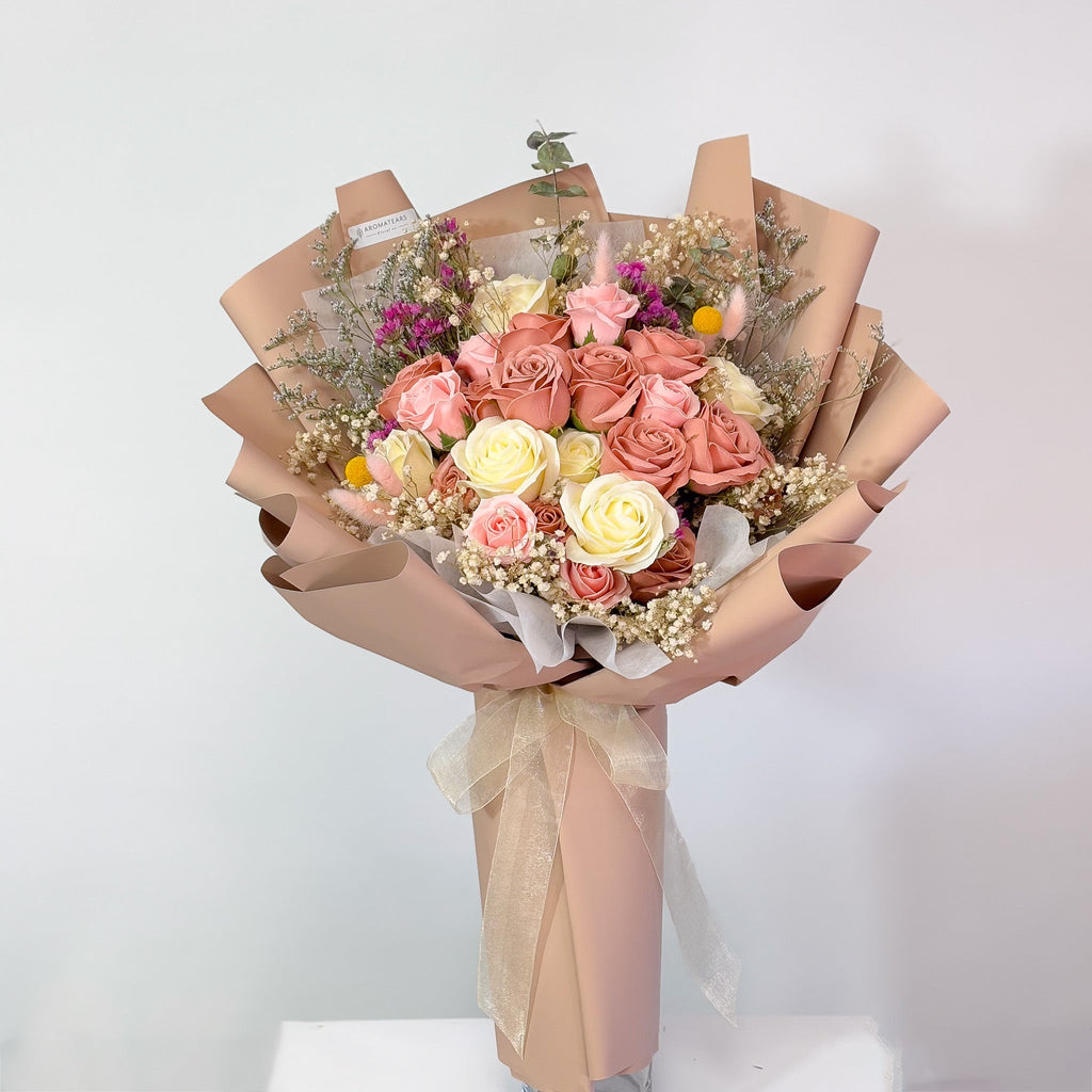 24 Soap Roses Bouquet - Aromatears flower Soap Roses
