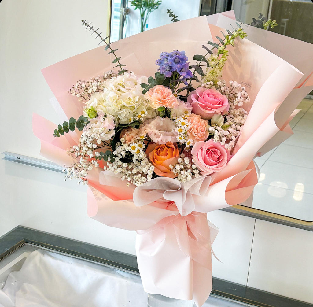 Peach Pink - Designer's Choice Fresh Bouquet - Aromatears flower Fresh Mixed