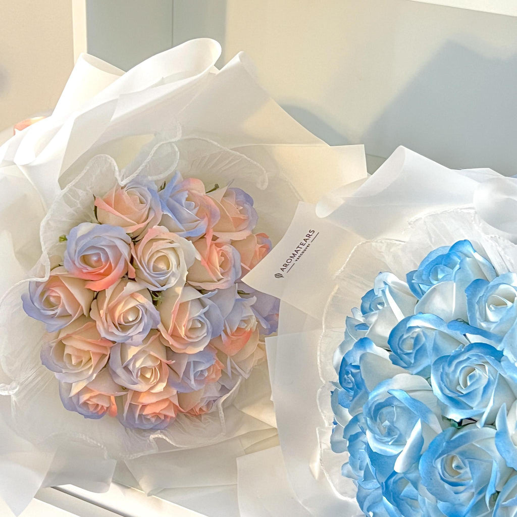 Unique Collection Round Soap Bouquet - Aromatears flower Soap Roses